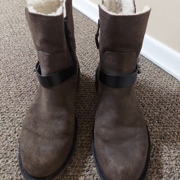 Rag & Bone Shearling Lined Ashford Moto Boots Sz 10 - Picture 3 of 12